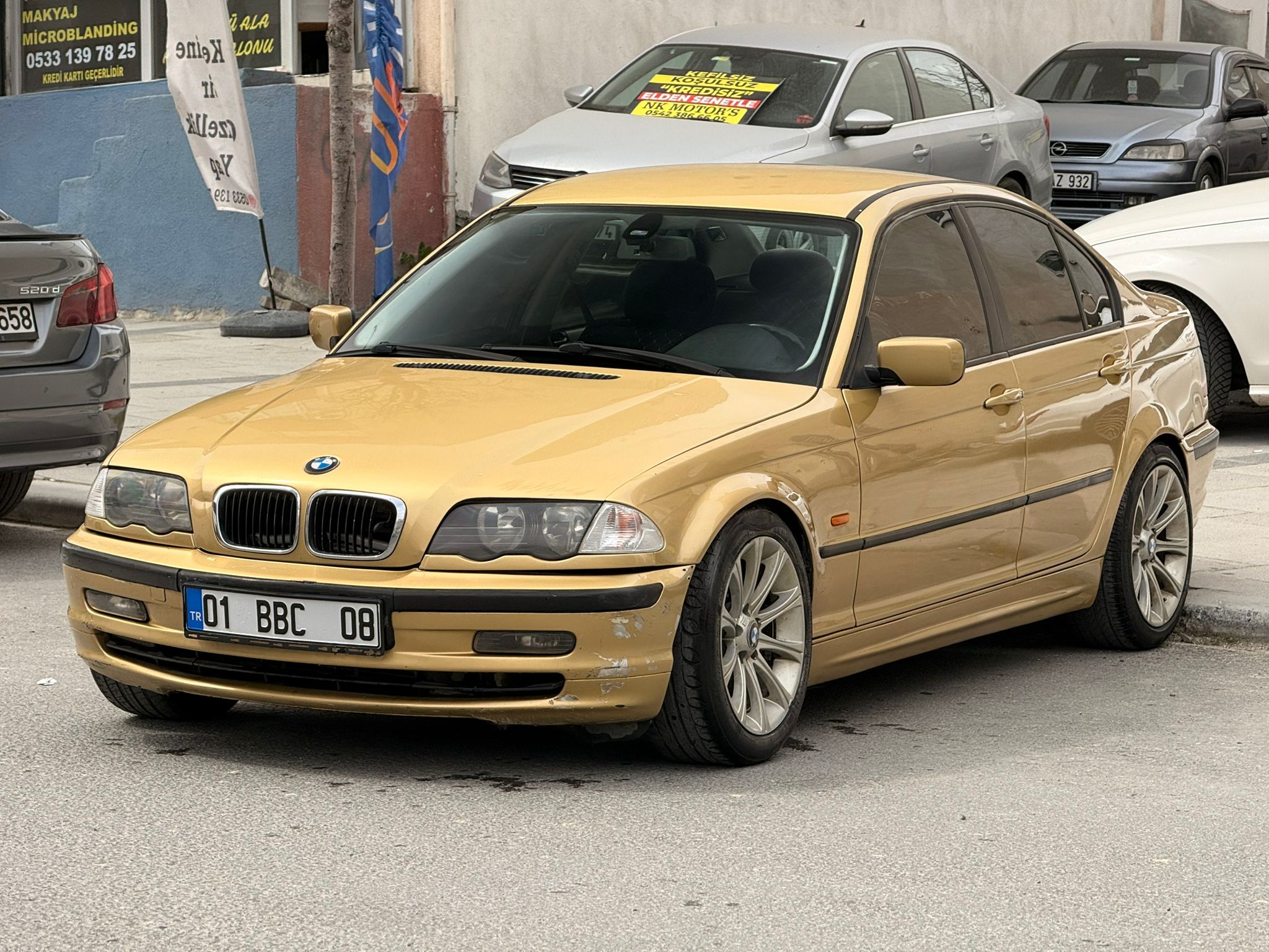 2001 MODEL GOLD SARI BMW 320 DİZEL MANUEL MASRAFSIZ BAK
