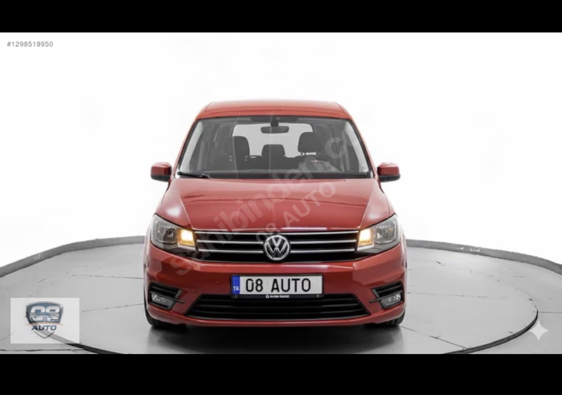 ELDEN SENETLE ARABA 2015 VW 2.0 TDI 184 hp YAPILI CADDY 48 AY TAKSİTLE