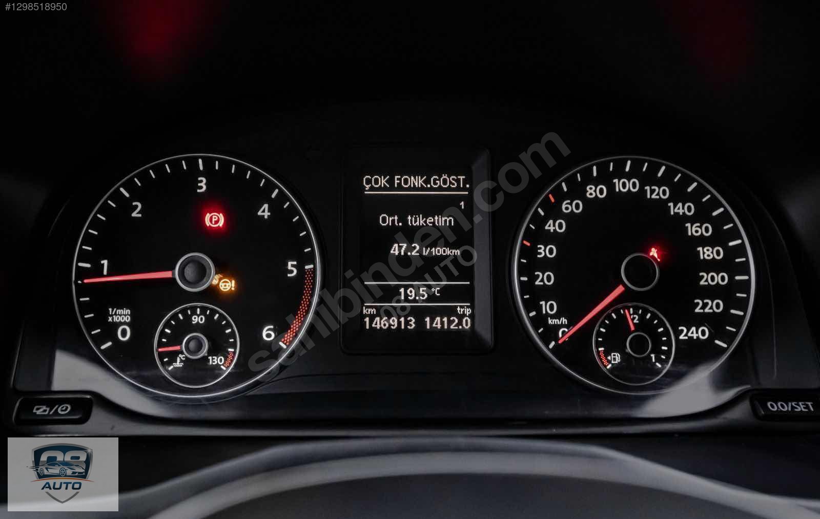 ELDEN SENETLE ARABA 2015 VW 2.0 TDI 184 hp YAPILI CADDY 48 AY TAKSİTLE